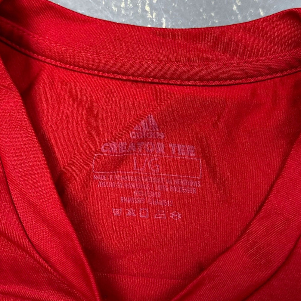 Adidas Nebraska Cornhuskers Shirt Large NCAA Big Red A9G001 Creator University - Picture 4 of 7